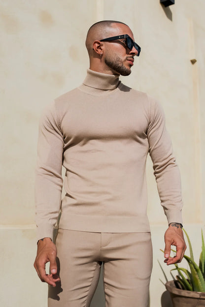 TURTLENECK KNITTED - BEIGE