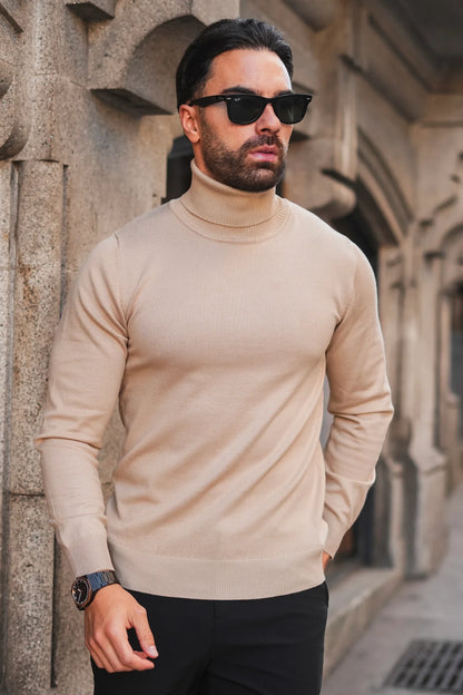 TURTLENECK KNITTED - BEIGE