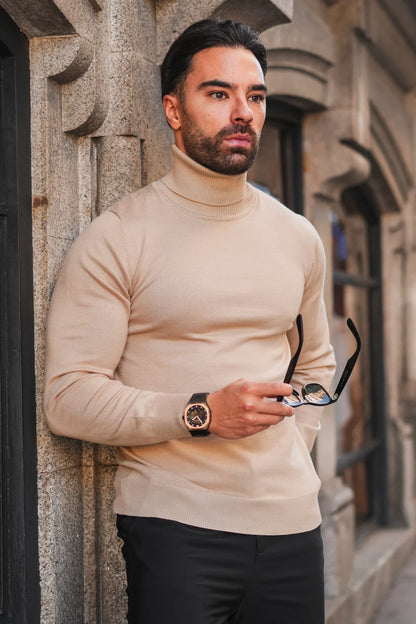 TURTLENECK KNITTED - BEIGE