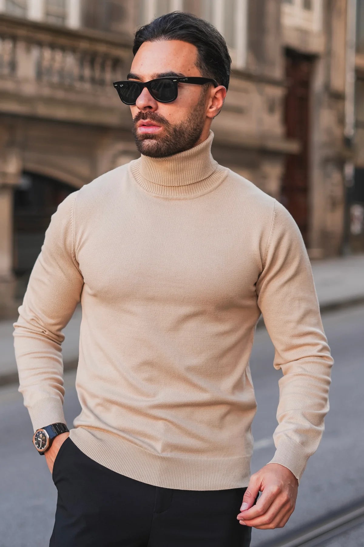 TURTLENECK KNITTED - BEIGE